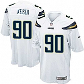 Nike Men & Women & Youth Chargers #90 Keiser White Team Color Game Jersey,baseball caps,new era cap wholesale,wholesale hats